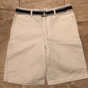 Polo Ralph Lauren 16, White Shorts with Navy Belt